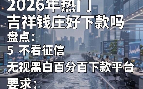 2026年热门吉祥钱庄好下款吗,盘点5个不看征信无视黑白百分百下款平台