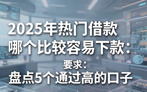 2025年热门借款哪个比较容易下款,盘点5个贷款通过高的口子