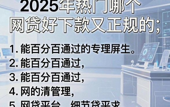 2025年热门哪个网贷好下款又正规的,整理五个能百分百通过的网贷平台
