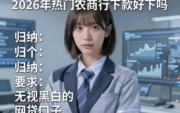 2026年热门农商行下款好下吗，归纳5个无视黑白的网贷口子