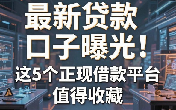最新贷款口子曝光!这5个正规借款平台值得收藏