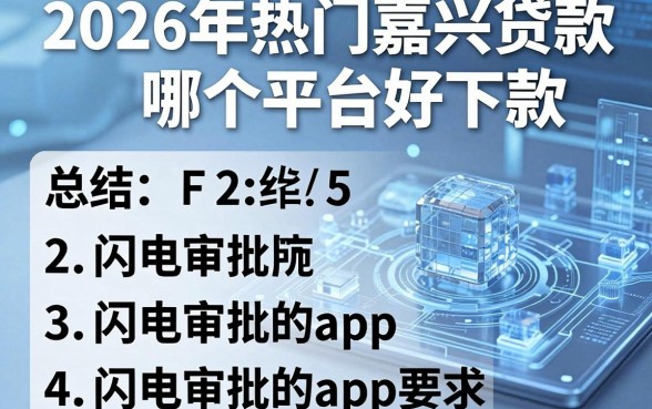2026年热门嘉兴贷款哪个平台好下款，总结5个闪电审批的app