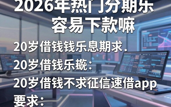 2026年热门分期乐容易下款嘛,汇总五个20岁借钱不求征信速借app