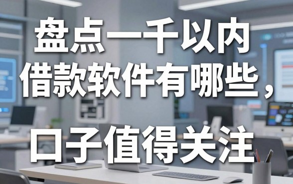 盘点一千以内借款软件有哪些,这几款小众口子值得关注