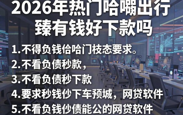 2026年热门哈啰出行臻有钱好下款吗，整理5个不看负债秒下款的网贷软件