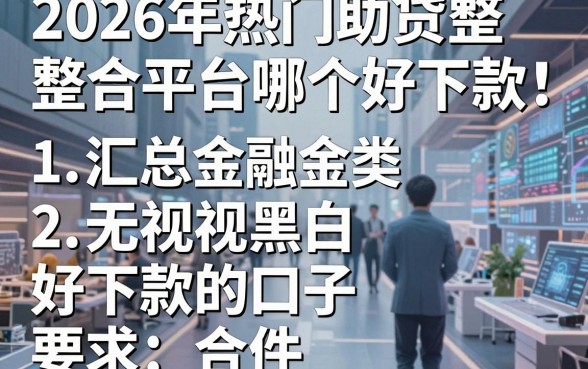 2026年热门助贷整合平台哪个好下款,汇总五个无视黑白好下款的口子