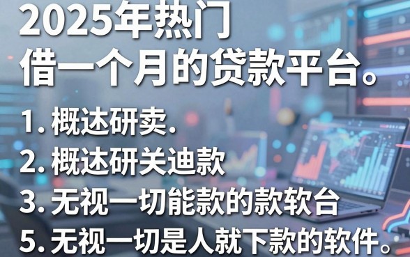 2025年热门借一个月的贷款平台,概括5个无视一切是人就下款的软件