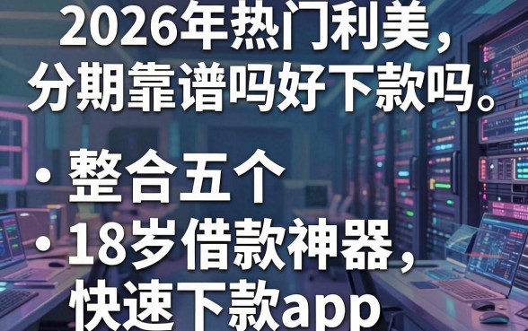 2026年热门利美分期靠谱吗好下款吗，整合五个18岁借款神器快速下款app