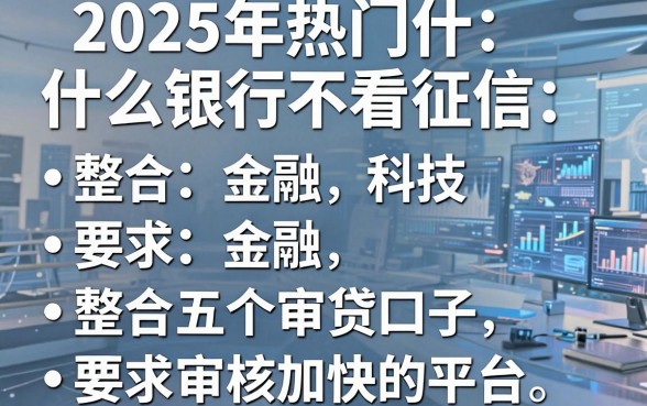 2025年热门什么银行不看征信,整合五个审贷口子审核加快的平台