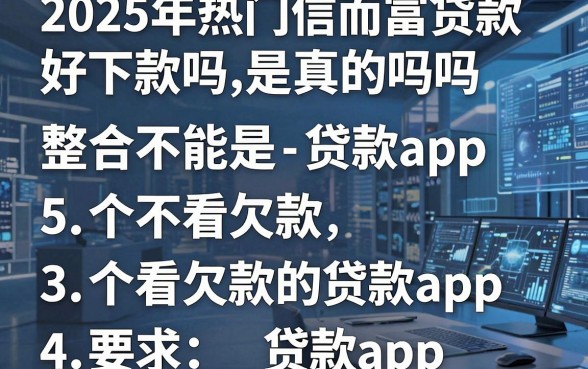 2025年热门信而富贷款好下款吗是真的吗吗,整合5个不看欠款的贷款app