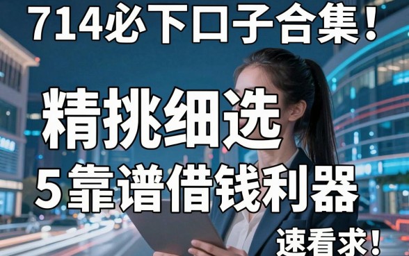 714必下口子合集!精挑细选5个靠谱借钱利器,速看