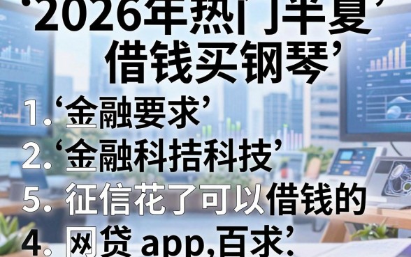 2026年热门半夏借钱买钢琴，概括5个征信花了可以借钱的网贷app