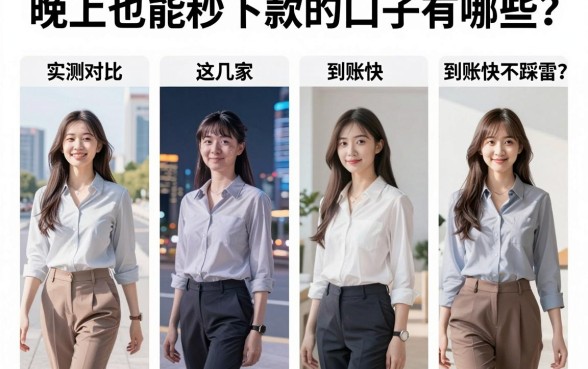 晚上也能秒下款的口子有哪些？实测对比这几家，到账快不踩雷！