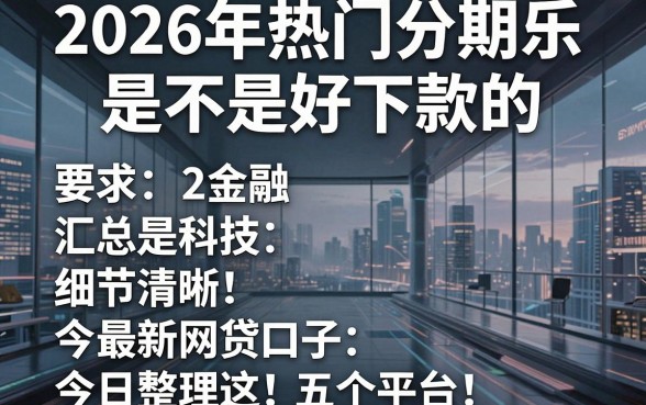 2026年热门分期乐是不是好下款的，汇总五个最新网贷口子今日整理这五个平台