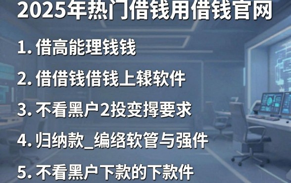 2025年热门借钱用借钱官网，归纳五个不看黑户下款的软件