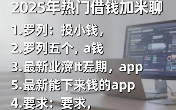 2025年热门借钱加米聊,罗列五个最新能下来钱的app