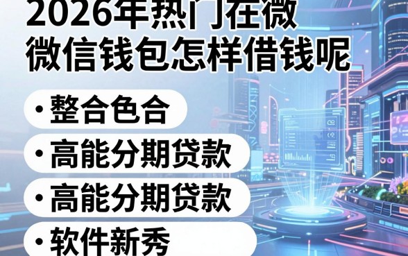 2026年热门在微信钱包怎样借钱呢，整合五个高能分期贷款软件新秀