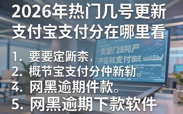 2026年热门几号更新支付宝支付分在哪里看,概括五个网黑逾期下款软件