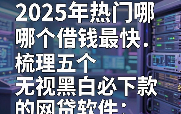 2025年热门哪个借钱最快,梳理五个无视黑白必下款的网贷软件