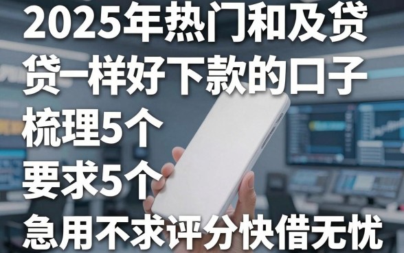 2025年热门和及贷一样好下款的口子，梳理5个急用不求评分快借无忧的口子