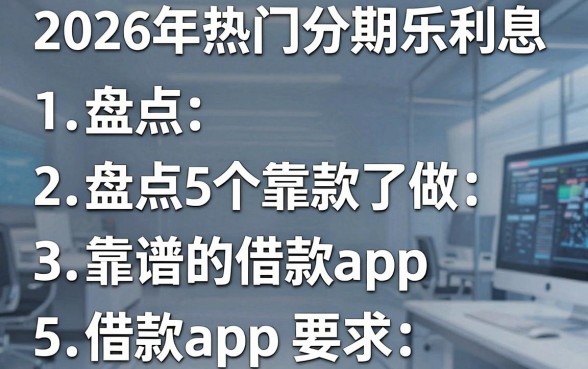 2026年热门分期乐利息，盘点5个靠谱的借款app