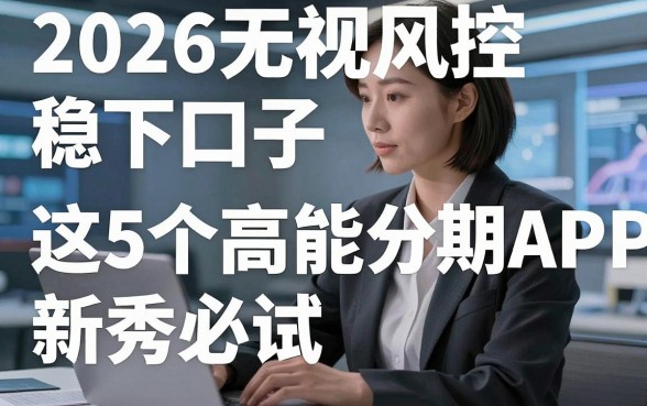 2026无视风控稳下口子，这5个高能分期APP新秀必试！