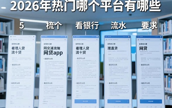 2026年热门哪个平台有哪些,梳理五个看银行流水的网贷app