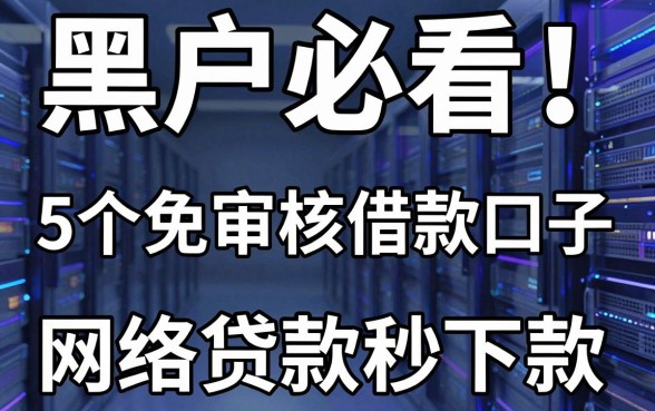 黑户必看！5个免审核借款口子，网络贷款秒下款