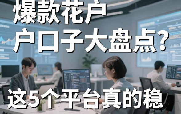 爆款花户户口子大盘点,这5个平台真的稳!