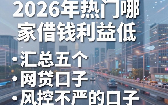 2026年热门哪家借钱利益低,汇总五个网贷口子风控不严的口子
