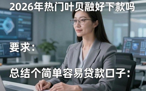 2026年热门叶贝融好下款吗，总结五个简单容易贷款口子