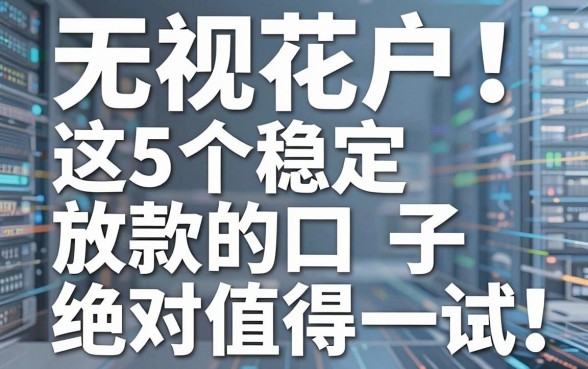 无视花户!这5个稳定放款的口子,绝对值得一试!