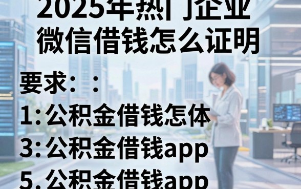 2025年热门企业微信借钱怎么证明，归纳5个公积金借钱app
