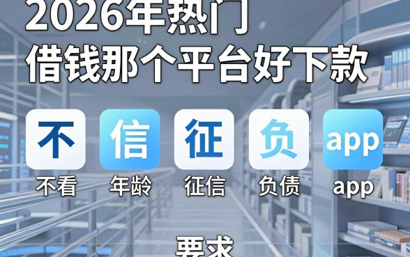 2026年热门借钱那个平台好下款,整合五个不看年龄征信负债的app