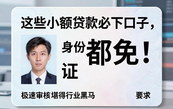 身份证都免！这些小额贷款必下口子，极速审核堪称行业黑马