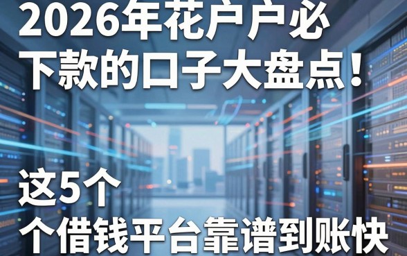 2026年花户户必下款的口子大盘点！这5个借钱平台靠谱到账快
