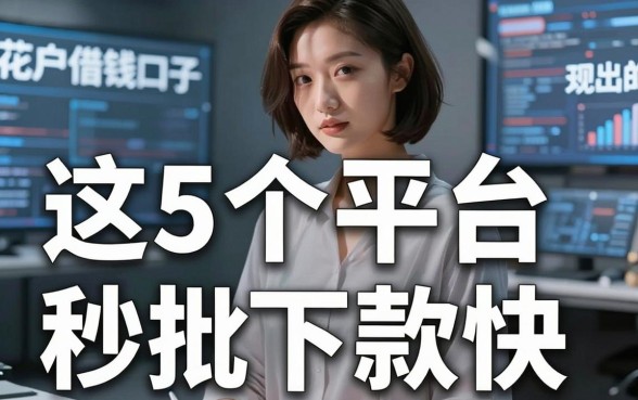 刚出的无视花户借钱口子，这5个平台秒批下款快！