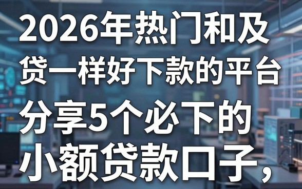 2026年热门和及贷一样好下款的平台,分享5个必下的小额贷款口子