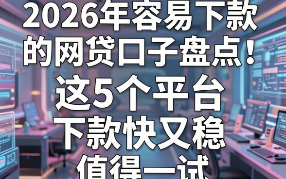 2026年容易下款的网贷口子盘点：这5个平台，下款快又稳，值得一试！