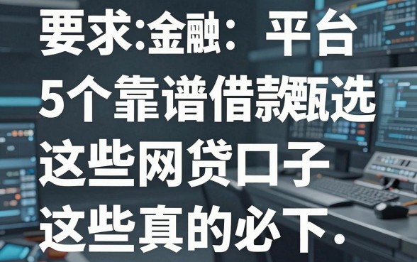 5个靠谱借款平台甄选,这些网贷口子真的必下!