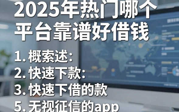 2025年热门哪个平台靠谱好借钱,概括五个快速下款无视征信的app