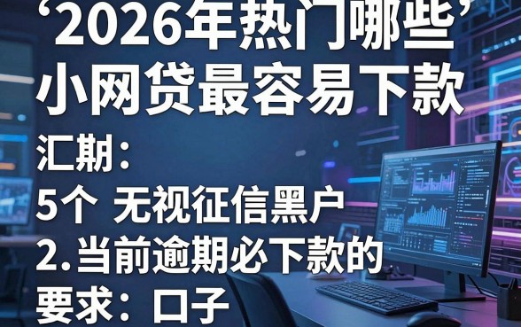 2026年热门哪些小网贷最容易下款,汇总5个无视征信黑户当前逾期必下款的口子