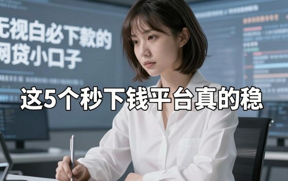 无视黑白必下款的网贷小口子，这5个秒下钱平台真的稳！