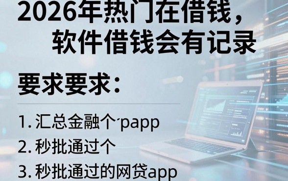 2026年热门在借钱软件借钱会有记录，汇总五个秒批通过的网贷app