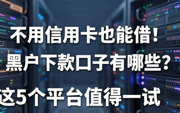 不用信用卡也能借！黑户下款口子有哪些？这5个平台值得一试