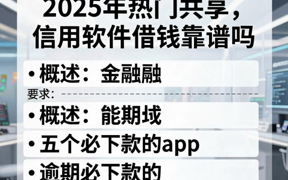 2025年热门共享信用软件借钱靠谱吗,概括五个逾期必下款的app