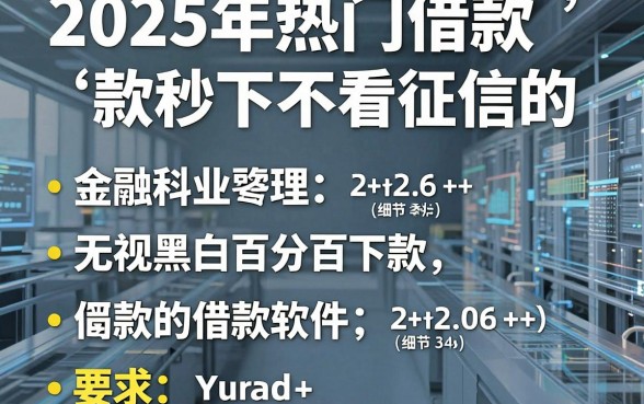 2025年热门借款秒下不看征信的，归纳五个无视黑白百分百下款的借款软件