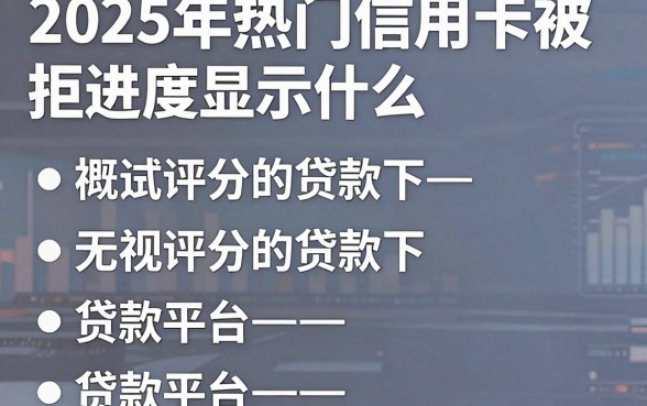 2025年热门信用卡被拒进度显示什么，概括五个无视评分的贷款平台