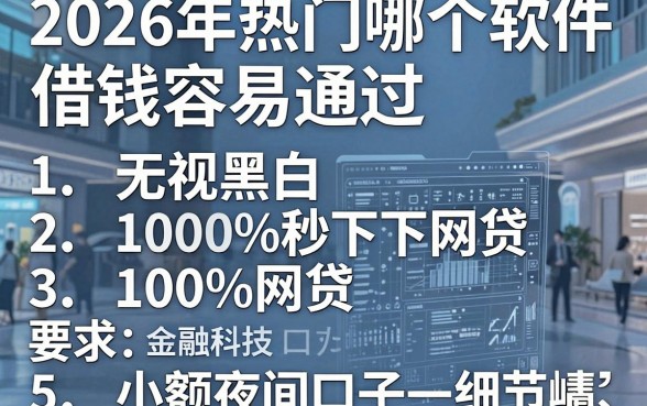 2026年热门哪个软件借钱容易通过,概括五个无视黑白100%秒下网贷小额夜间口子