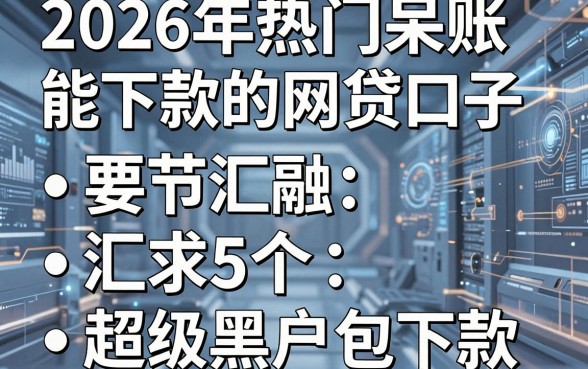 2026年热门呆账能下款的网贷口子,汇总5个超级黑户包下款
